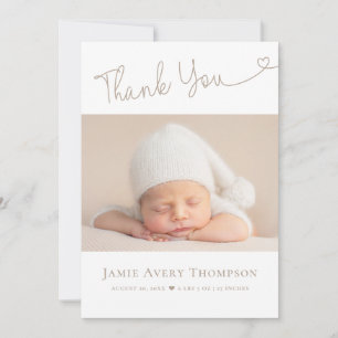 Faire-part de naissance photo minimaliste moderne