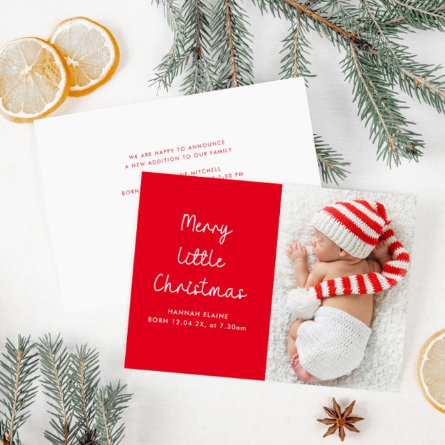 faire-part de naissance photo moderne de noël (Créateur téléchargé)