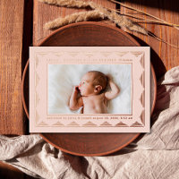 Faire-part de naissance photo motif triangle en li