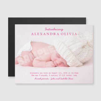 Faire-part de naissance photo personnalisée pour b