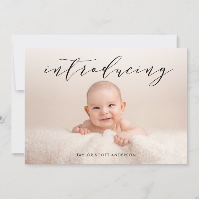 Faire-part de naissance photo pour bébé (Devant)