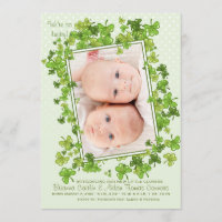Faire-part de naissance photo pour bébé St. Patric