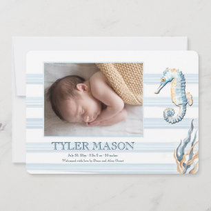 Faire-part de naissance photo Sea Life