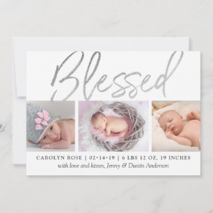 faire-part de naissance photo Silver Foil 3