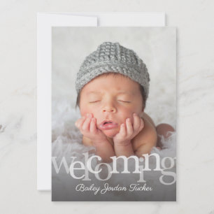 Faire-part de naissance photo simple de superposit