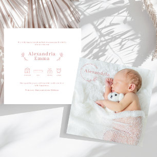 Faire-part de naissance photo simple et moderne po