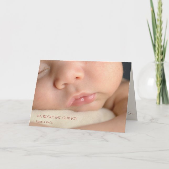 Faire-part de naissance photo simple moderne (Devant)