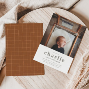 Faire-part de naissance photo simple   Naissance d