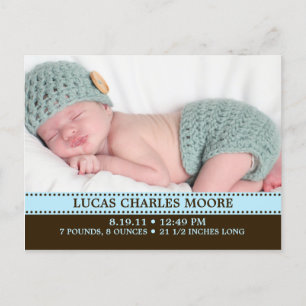 Faire-part de naissance photo simplement charmant 