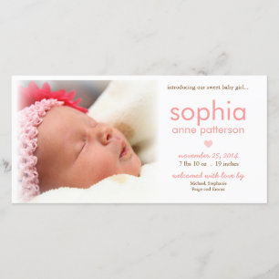 Faire-part de naissance photo Simplicity Baby Girl