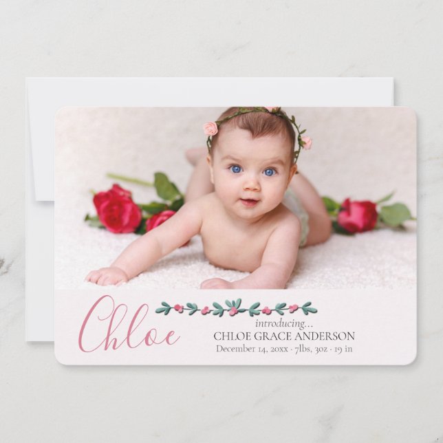 Faire-part de naissance photo Sweet and Tender (Devant)