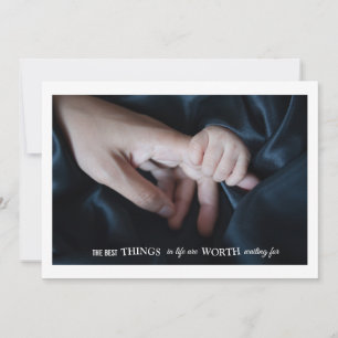 Faire-part de naissance photo tactile