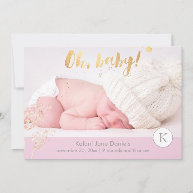 Faire-part de naissance PixDezines (Devant)