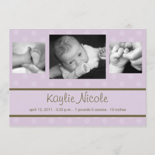 Faire-part de naissance pois