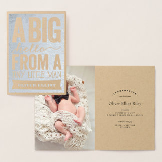 Faire-part de naissance pour bébé garçon Petit Hom