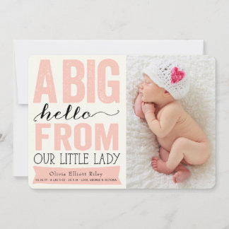 Faire-part de naissance pour petite fille