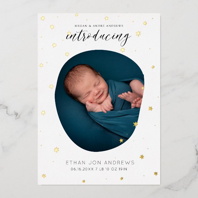Faire-part de naissance Présentation des stars de  (Recto)