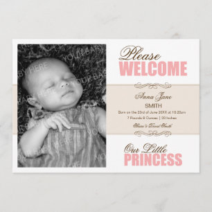 Faire-part de naissance - princesse 2