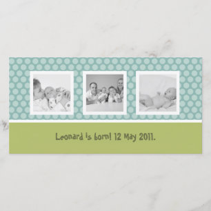 Faire-part de naissance rapide avec pois mignons