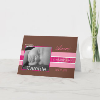 Faire-part de naissance rose