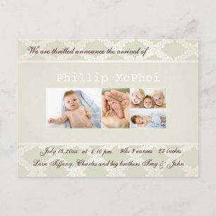 Faire-part de naissance royal de photo