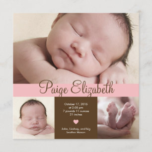 Faire-part de naissance tout simplement précieux -