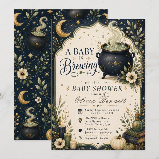 Faire-Part de Naissance : Un Bébé Est En Route (Devant / Derrière)