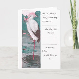Faire-part de naissance vintage avec Stork