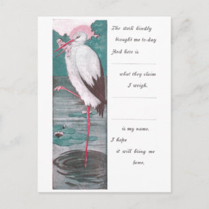 Faire-part de naissance vintage avec Stork