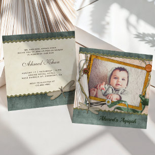 Faire-part de naissance Vintage Rustique pour bébé