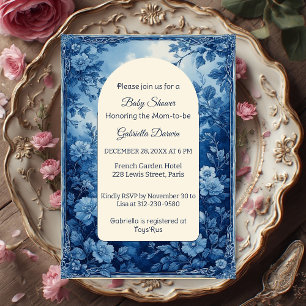 Faire-part de naissance vintage toile française in