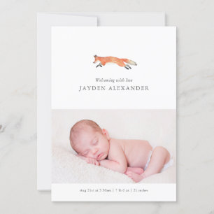 Faire-part de naissance Watercolor