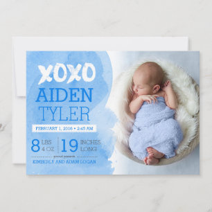 Faire-part de naissance XOXO