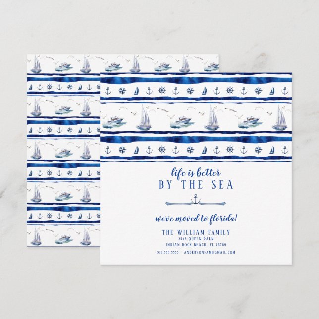 Faire-part de navigation (Devant / Derrière)