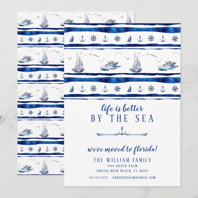 Faire-part de navigation (Devant / Derrière)