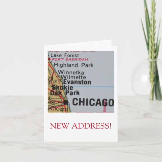 Faire-part de nouvelle adresse de Chicago (Devant)