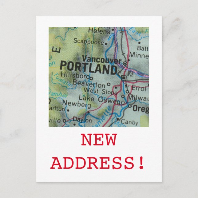 Faire-part de nouvelle adresse Portland (Devant)