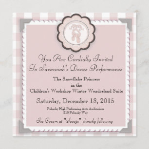 Faire-part de performances de ballet personnalisé