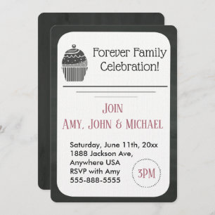 Faire-part de petit gâteau de tableau de partie