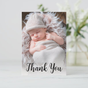 Faire-part de photo de bébé en écriture manuscrite