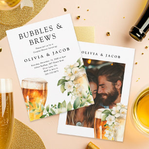 Faire-part de photo de douche de couple Bulles et 