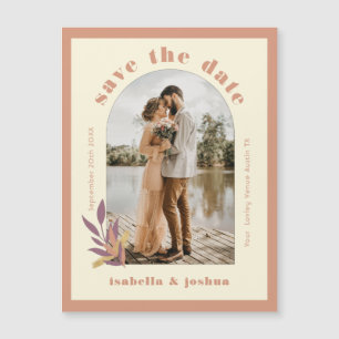 Faire part de photo de mariage moderne aux tons de