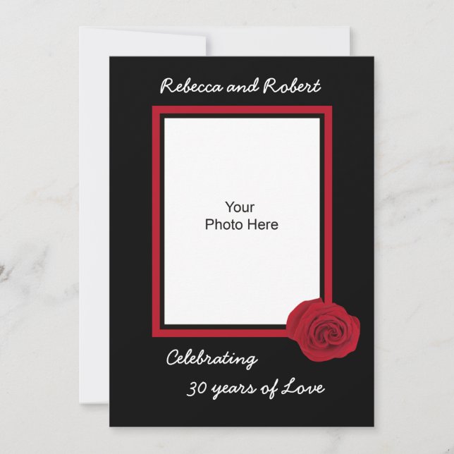 Faire-part de photo pour les 30 ans de mariage (Devant)