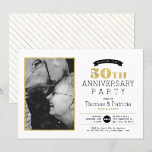Faire-part de photo pour les 50 ans de mariage en 