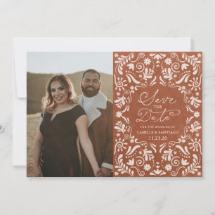 Faire-part de photo Terracotta Papel Picado