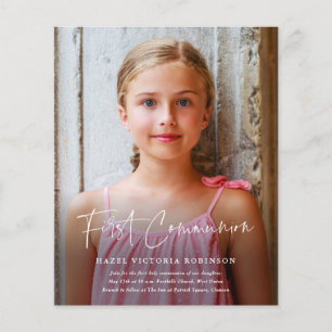 Faire-part de première communion religieuse à peti