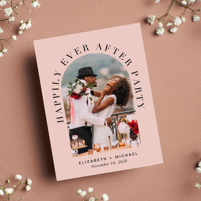 Faire-part de réception de mariage avec photo d'ar (Créateur téléchargé)