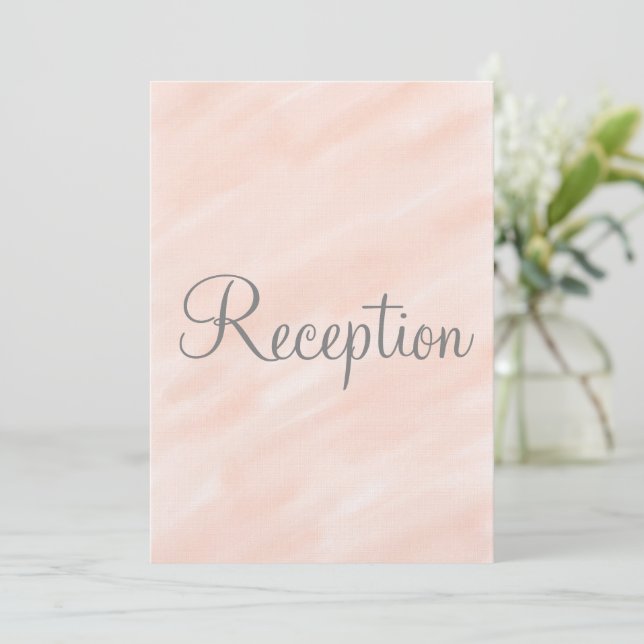 Faire-part de réception de mariage blush monogramm (Debout devant)