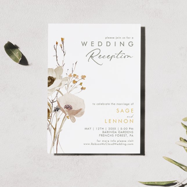 Faire-part de réception de mariage Champêtre et Fa (Créateur téléchargé)