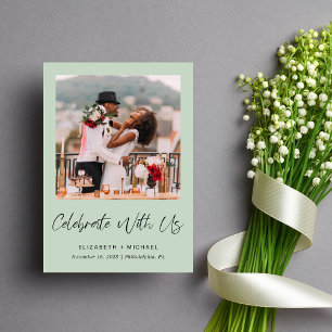 Faire-part de réception de mariage élégant avec ph